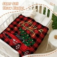 thumbnail image 5 of Christmas Throw Blanket Baby Small Red Plaid Christmas Truck Blanket Toddler Infant Pet Crib Soft Lightweight Fuzzy Plush Fleece Blankets and Throws Xmas Winter Holiday Blanket 30x40, 5 of 6