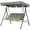 Green, variant on 3 Person Outdoor Porch Swing with Stand & Adjustable Tilt Canopy, Cushioned Patio Swing Bench Heavy Duty A-Frame Steel Supports 594lbs for Backyard Poolside Balcony