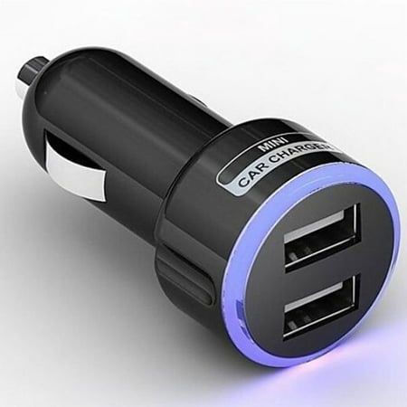 Cigarette Lighter 2 Ports USB Charger Car Auto Charging Adapter Cell Phone Charger
