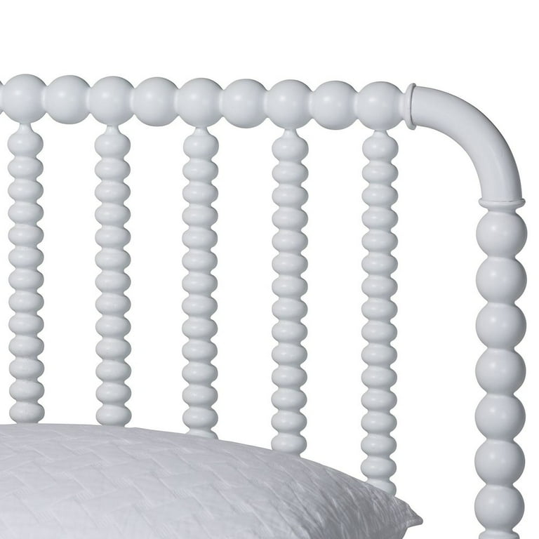 BBX Baxton Studio Lucera Mid-Century White Full Size Bobbin Bed