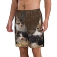 thumbnail image 2 of Salouo Cat Family Pattern Swim Trunks for Men,Men's Hawaiian Bathing Suit Swimsuits Quick Dry Swimming Board Shorts Beach Shorts with Pockets-XX-Large, 2 of 6