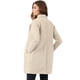thumbnail image 5 of Abrigos de invierno raglán cruzados con solapa con muesca para mujer Blanco crema S, 5 of 7