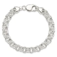 thumbnail image 5 of Auriga Fine Jewelry 925 Sterling Silver Double Link Bracelet 7.5inch for Women, 5 of 6
