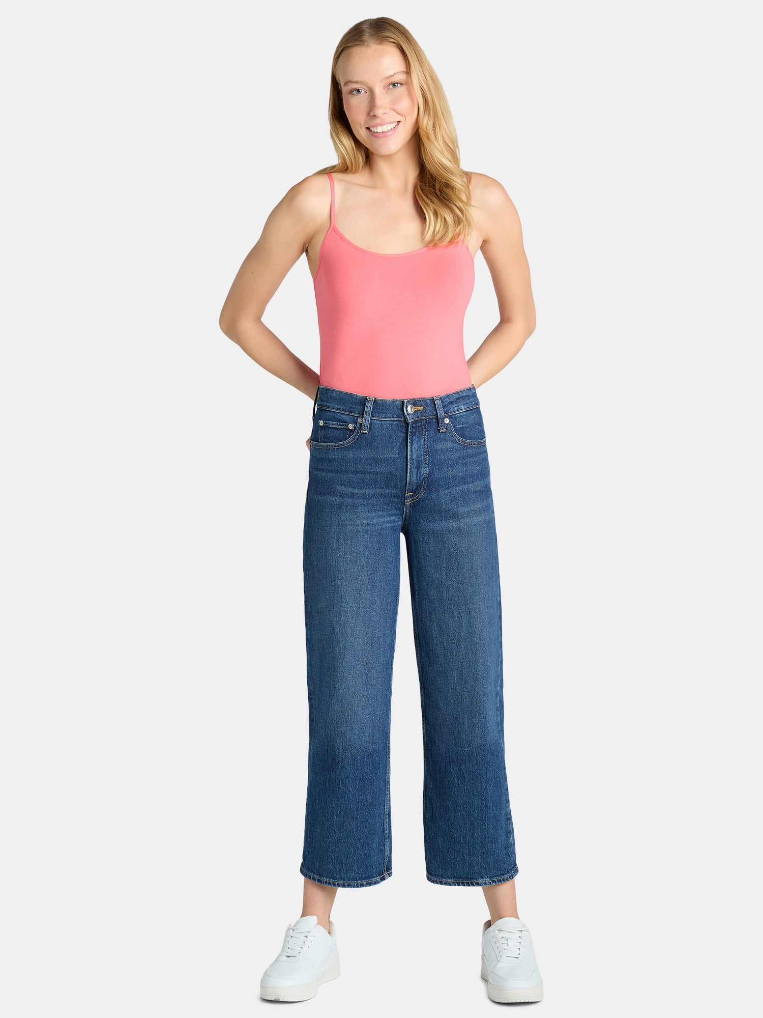 Time and Tru Women's Cami with Adjustable Straps, Sizes XS-XXXL