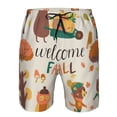 thumbnail image 4 of Kdxio Autumn In The Forest Pattern Mens Casual Shorts - Drawstring Summer Beach Sports Shorts for Men, 4 of 9