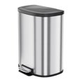 thumbnail image 1 of Garvee 13.2 Gallon D-Shape Kitchen Trash Can with Lid, Smudge Resistant, Stainless Steel, Silver, 1 of 8