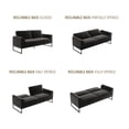 thumbnail image 6 of CosmoLiving Adley Coil Futon, Black Velvet with Black Metal Base, 6 of 21