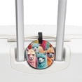 thumbnail image 3 of Alpaca 2pcs PU Leather Round Bag Tags with Privacy Cover and Name ID Tag - Suitcase Tags for Travel Luggage, Handbags, Backpacks, School Bags, 3 of 6