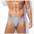 thumbnail image 3 of Afuyipoi Men Triangle Underpants,Lightweight Quick Dry Elastic Waist Hipster Briefs Gray M, 3 of 4