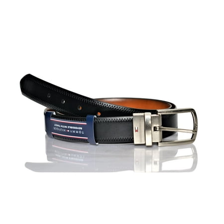UPC 017149195641 product image for Tommy Hilfiger Men's Feather Edge Reversible Belt with Stitch Black-Tan | upcitemdb.com