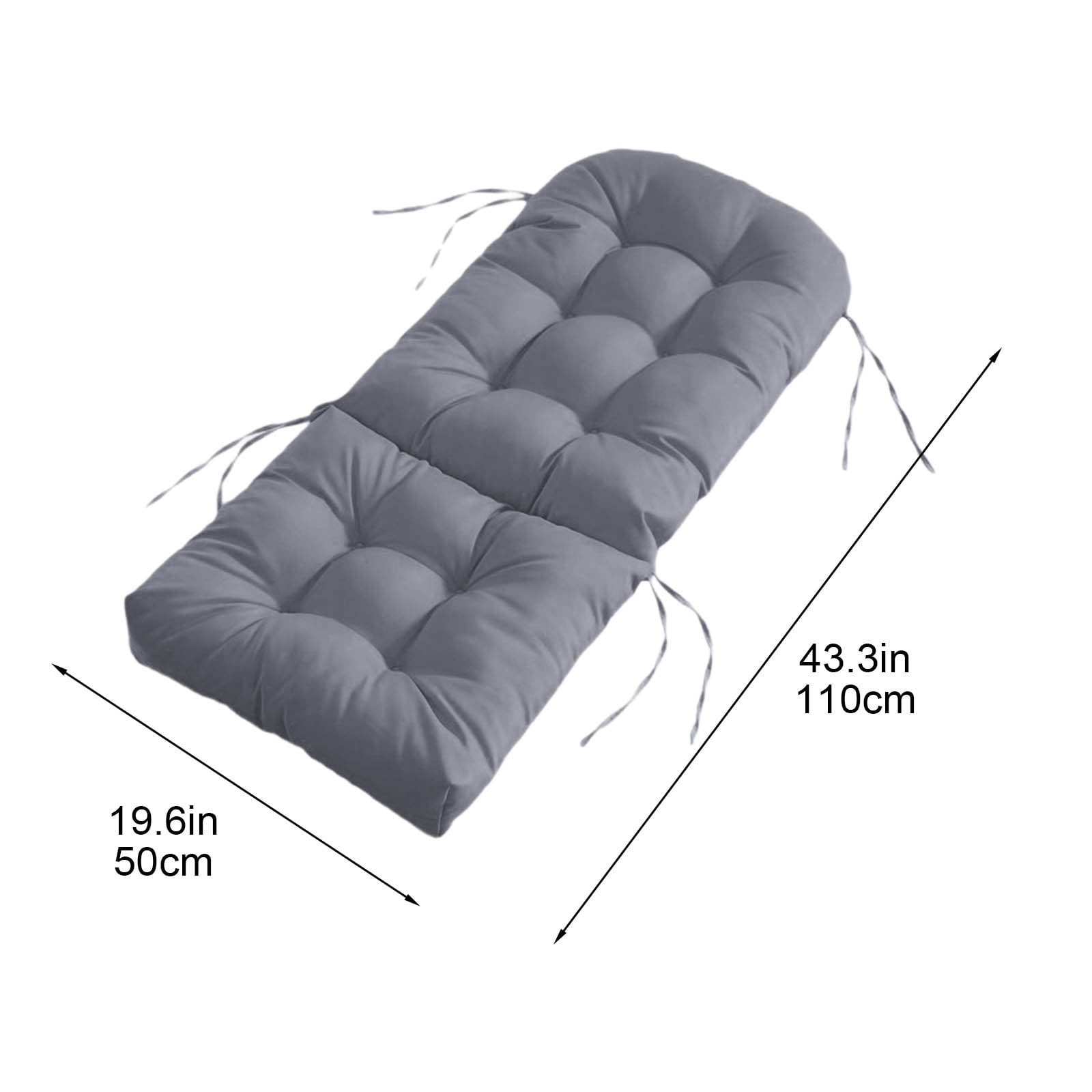 Hxlamzoo Chaise Lounge Chair Cushion for Patio Furniture,Indoor/Outdoor Cushions Rocking Chair Sofa Cushion,Thick Comfortable Reclining Lounge 61 Inches(Solid, Extended Thickened Version)