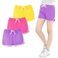 thumbnail image 1 of 3 PCS Girls Boys Running Athletic Shorts Dance Sport Shorts Summer Workout Shorts for Toddler Kids, 1 of 12