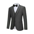 thumbnail image 6 of Beauty-Emily Men's British Style Double Breasted Slim Suit Business Three Piece Jacket Vest Pants Men's Business Gentleman High Quality Men's Suit Wedding Party, 6 of 7