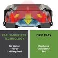 thumbnail image 3 of Electric Smokeless Indoor Grill w/ Non-Stick Cooking Surface & Adjustable Temperature Knob, Dishwasher Safe Removable Water Tray, Black, 3 of 8