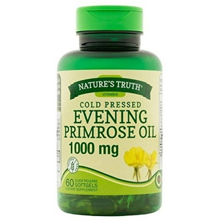 2 Pack - Nature's Truth Cold Pressed Evening Primrose Oil 1000 mg Capsules, 60