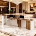 thumbnail image 3 of L-Shaped Reception Desk with Left Counter, 1-Inch Thick Board, Lockable Drawers & Keyboard Tray, Heavy-Duty Front Desk for Office, Salon, Hotel & Clinic, 3 of 6