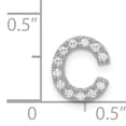 thumbnail image 4 of Finest Gold 14K White Gold Diamond Letter C Initial Charm, 4 of 4