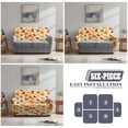 thumbnail image 5 of TSOVTHRID Maple Leaf Print Loveseat Covers 6-Piece Stretch Reclicer Love Seat Covers with Pockets Loveseat Couch Cover Furniture Protector for 2 Seat Couch Sofa, 5 of 7