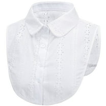 LoudSung Fake Collar Detachable Half Shirt Blouse False Collar Hollow Floral Lace Dickey Collar Elegant for Women Girls
