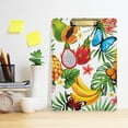 thumbnail image 6 of FMSHPON Tropical Flowers Leaves Butterflies Clipboard Hardboard Wood Nursing Clip Board and Pull for Standard A4 Letter 13x9 inches, 6 of 7