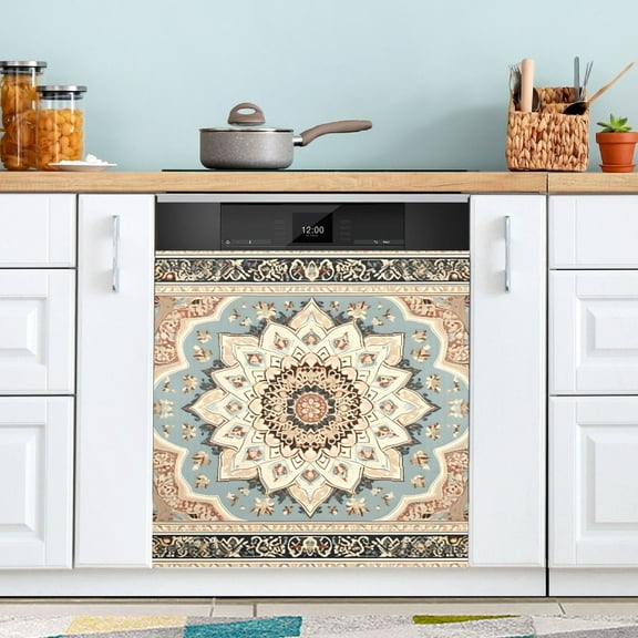 Fashion Mandala Dishwasher Magnet Cover Magnetic Fridge Door Cover Home Kitchen Decor 23"x 26"
