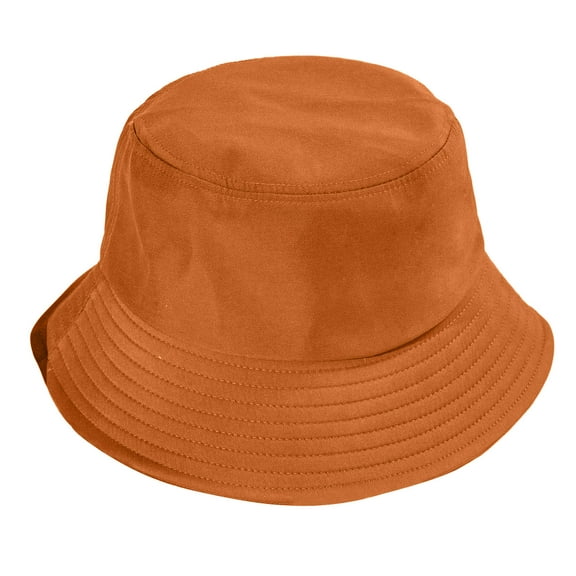 Wide Brim Round Dome Sunscreen Bucket Hat Unisex Summer Solid Color Fisherman Hat Fashion Accessories