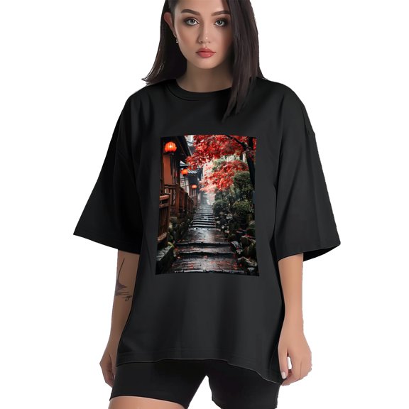 Plus Size Shirt for Women Black Tops for Women Short Sleeves Shirt for Women Japanese Attractions1 T Shirt Crewneck Shirt for Women XS