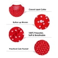 thumbnail image 5 of TIYOMI Ladies Plus Size Button Down Shirts Short Sleeve 4X Polka Dots Red Shirts Disney Minnie Tops Summer Loose Fit Blouse 4XL 24W 26W, 5 of 7