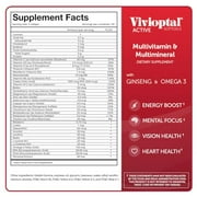 Vivioptal Active ، 30 Softgels ، Ginseng & Omega 3 ، Multivitamin & Multimineral ، خالية من الغلوتين ، الصيغة الألمانية