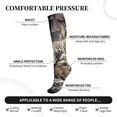 thumbnail image 3 of Lsque Graceful Snow Leopard Pattern Sport Compression Socks for Men & Women 15-20 mmHg Knee High Nurse Pregnant Running Medical and Travel Athletic, 3 of 6