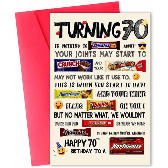 STAR- 70Th Birthday Card Gifts For Women Men, Happy 70Th Birthday Card, Unique 70Th Bi