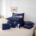 thumbnail image 6 of Erosebridal Football Court Pattern 7-Piece Twin Bedding Sets,Ball Sport Games Bedding Comforter Set For Soccer Lovers,Reversible Navy, 6 of 7