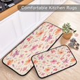 thumbnail image 5 of 2-Piece Kitchen Mat Set Non Slip Washable Floor Mats Decorative Rugs for Kitchen Sink Laundry Curled Leaf Pattern, 5 of 7