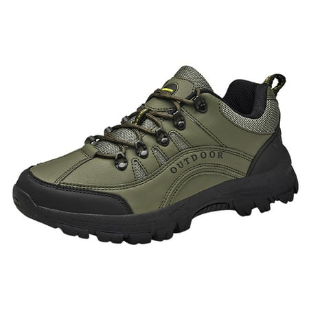 

Ediodpoh Fashion Summer and Autumn Men Sneakers Hiking Shoes Non Soles Thick Bottom Mesh Breathable Casual Lace Up Sneakers for Men Army Green 10.5