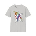 thumbnail image 2 of Unicorn Dabbing, Gildan Unisex Softstyle T-Shirt, Funny Graphic Tee, S-3XL, 2 of 6