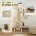 thumbnail image 4 of PawHut 81" Large Cat Tree w/ Scratching Posts, Cat Condos, Beds, Beige, 4 of 10