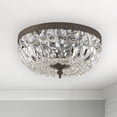 thumbnail image 4 of Crystorama 3 Light Hand Cut Crystal English Bronze Ceiling Mount, 4 of 10