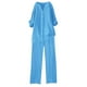 thumbnail image 5 of Conjunto de 2 piezas para mujer: pantalones anchos con cintura elástica y blusa de manga larga - Ropa informal para todas las estaciones - Poliéster, tallas S-XL, 5 of 5