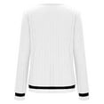 thumbnail image 5 of ABCDE Sweaters for Women V Neck Color Block Long Sleeve Knit Shirts Casual Lightweight Sweater Fashion Elegant Tops Gift, 5 of 7