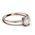 thumbnail image 2 of Beautiful Unique Art Deco 1.50 Carat Oval Cut Diamond Moissanite Engagement Ring, Classic Wedding Ring in 925 Sterling Silver With 18k Rose Gold Plating Gift For Her, Girlfriend, Wife, Promise Ring, 2 of 3