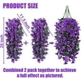 thumbnail image 4 of Artificial Hanging Morning Glory Vines 20-Inch Faux Silk UV Resistant Trailing Flowers for Outdoor Indoor Décor, Purple Red, Artificial Plants and Flowers, 4 of 8