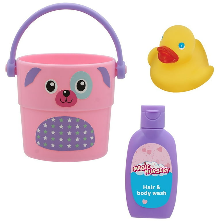 Magic Nursery Love Buckets Bath Safe Baby Doll Playset, 8