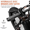 thumbnail image 4 of HOVSCO HovAlpha 26" Fat Tire Electric Bike, 750W Electric Mountain Bike for Adults, 48V/20AH Samsung/LG Battery, APP Control, UL2849, Deep Gray, 4 of 7