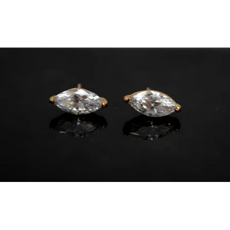 2Ct Marquise LabCreated Diamond Beautiful Stud Earring 14K Yellow Gold Plated
