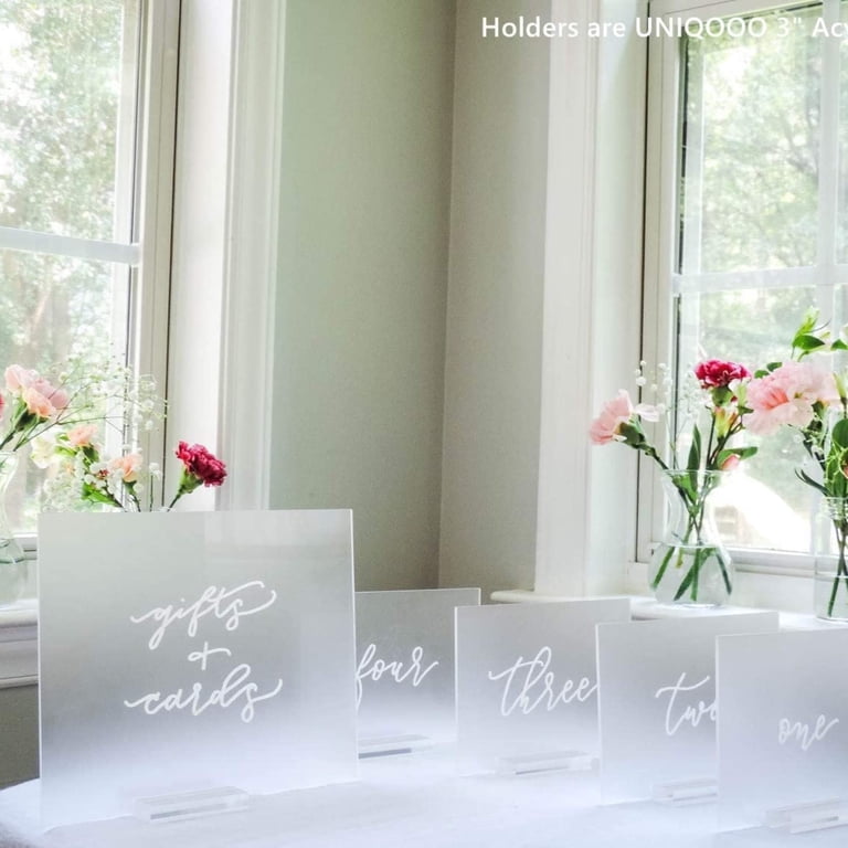 10 Pack Frosted Acrylic Sign Blanks - 5x7 Inches, 1/8" Thick, Perfect For DIY Wedding Table Numbers