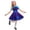 Blue, variant on Dakiuu 50s Outfit for Girls 2-12 Years 1950s Costume Girls' Poodle Skirt Vintage Retro Party Collared Dress up