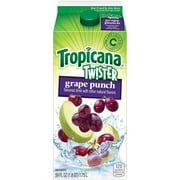 Tropicana Twister Grape Punch Flavored Drink 59 Fluid Ounce Paper Carton