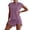 Purple, variant on Arlun Casual Workout Sets for Women Summer 2 Piece Outfit Sets Round Neck Short Sleeve Matching Lined Split Athletic Skorts Loose Soft Comfort for Sports Leisure and Daily Wear Purple XL