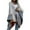 Gray, variant on XFLWAM Women's Shawl Wrap Poncho Color Block Cape Cardigan Sweater Open Front for Spring Winter Green M