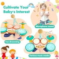 thumbnail image 5 of Zendure Drum Set with Microphone for Toddler 1-3 Baby Musical Toys Drum Piano Musical Instrument Learning Toys Gift for Boys Girls Age 2-5, 5 of 6
